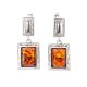 Drop Amber Earrings In Sterling Silver The Hermitage, image 