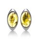 Lovely Silver Earrings With Lemon Amber The Amaranth, image 