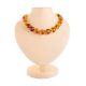 Cognac Amber Beaded Necklace, image 