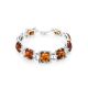 Cherry Amber Link Bracelet In Sterling Silver The Hermitage, image 