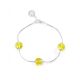 Sterling Silver Bracelet With Lemon Amber Beads, image 