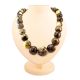 Black Amber Statement Necklace The Meteor, image 