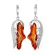 Bold Drop Amber Earrings In Sterling Silver The Dew, image 