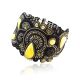 Braided Cuff Bracelet With Amber And Crystals The India, image 