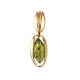 Golden Pendant With Bright Green Amber The Sophia, image 