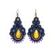 Amber And Glass Beads Braided Drop Earrings The India, image 
