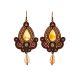 Braided Dangle Earrings With Amber And Beads The India, image 
