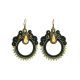 Braided Hoop Drop Earrings With Amber And Crystals The India, image 