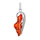 Bold Handmade Silver Pendant With Natural Cut Amber The Dew, image 