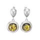 Drop Amber Earrings In Sterling Silver The Hermitage, image 