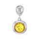 Round Amber Pendant In Sterling Silver The Hermitage, image 