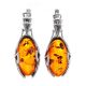 Cognac Amber Earrings In Sterling Silver The Rendezvous, image 