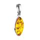 Delicate Lemon Amber Pendant In Sterling Silver The Amaranth, image 