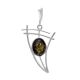 Green Amber Pendant In Sterling Silver The Sail, image 