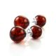 Cherry Amber Earrings In Sterling Silver The Paris, image 