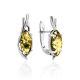 Amber Earrings In Sterling Silver The Verbena, image 