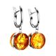 Sterling Silver Earrings With Luminous Lemon Amber The Furor, image 