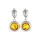 Drop Amber Earrings In Sterling Silver The Hermitage, image 