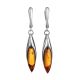 Drop Amber Earrings In Sterling Silver The Gaudi, image 
