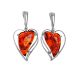 Cognac Amber Earrings In Sterling Silver The Rialto, image 