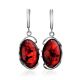 Drop Amber Earrings In Sterling Silver The Vivaldi, image 