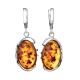 Drop Amber Earrings In Sterling Silver The Vivaldi, image 