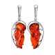 Drop Amber Earrings In Sterling Silver The Rialto, image 