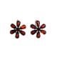 Floral Amber Earrings In Sterling Silver The Verbena, image 
