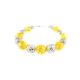 Silver Ball Beaded Bracelet With Lemon Amber, image 