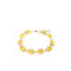 Silver Link Bracelet With Lemon Amber The Saturn, image 
