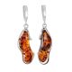 Drop Amber Earrings In Sterling Silver The Lagoon, image 
