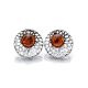 Cherry Amber Earrings In Sterling Silver The Venus, image 