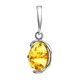 Sterling Silver Pendant With Lemon Amber The Vivaldi, image 