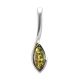 Refined Green Amber Pendant In Sterling Silver The Adagio, image 