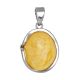 Oval Honey Amber Pendant In Sterling Silver The Lagoon, image 