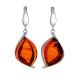 Cherry Amber Drop Earrings In Sterling Silver The Glow, image 