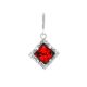 Geometric Amber Pendant In Sterling Silver The Hermitage, image 
