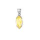 Amber Pendant In Sterling Silver The Petal, image 