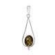 Green Amber Pendant In Sterling Silver The Sultan, image 