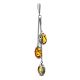 Dangle Amber Pendant In Sterling Silver The Casablanca, image 