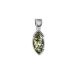 Cute Amber Pendant In Sterling Silver The Petal, image 