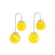 Bright Honey Amber Threader Earrings In Sterling Silver The Paris, image 