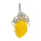 Amber Pendant In Sterling Silver the Dew, image 