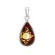 Cherry Amber Pendant In Sterling Silver The Nymph, image 
