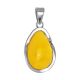 Drop Amber Pendant In Sterling Silver The Lagoon, image 