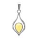 Honey Amber Pendant In Sterling Silver The Fiori, image 