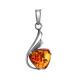 Ultra Feminine Amber Pendant In Sterling Silver The Acapulco, image 