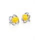Amber Earrings In Sterling Silver The Violet, image 