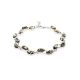 Sterling Silver Link Bracelet With Green Amber, image 