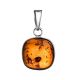 Cognac Amber Pendant In Sterling Silver The Copenhagen, image 